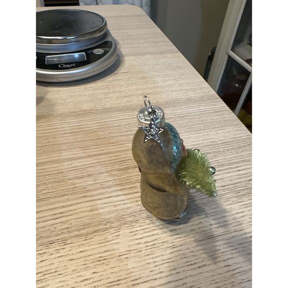 Vintage Shiny Brite Glass Santa Ornament Bottle Brush, Mercury, Radko, Y2K - Picture 2 of 16